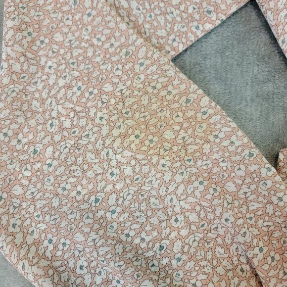 Polly Floral Crop Top 6 Sheer Puff Sleeve Tie Front Romanticcore - Picture 5 of 8